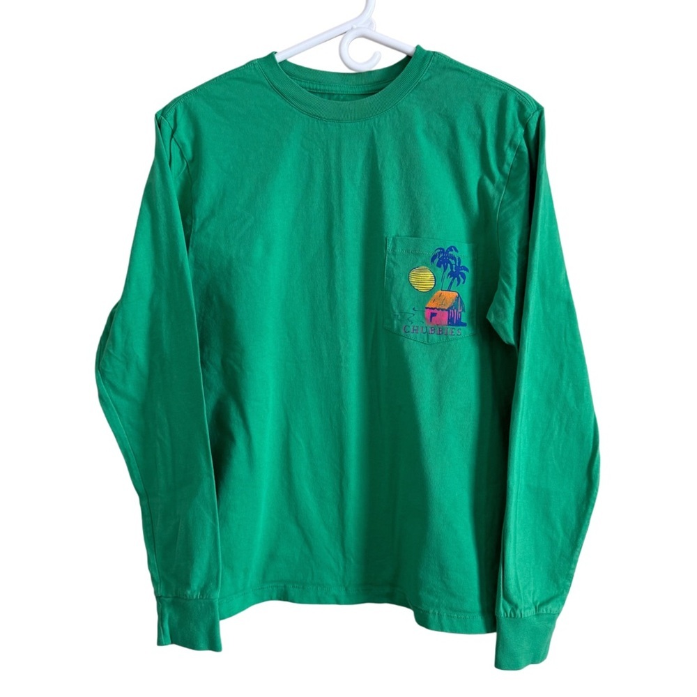 Chubbies Tropical Island Palm Tree Cotton Long Sleeve Shirt